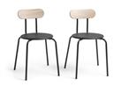 Habitat Zayn Pair of Metal Dining Chairs - Black