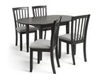 Argos Home Banbury Wood Extending Table & 4 Black Chairs