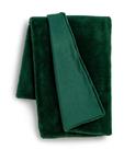 Habitat Faux Fur Plain Throw - Emerald Green - 125x150cm