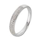 Revere 9ct White Gold 0.20ct Diamond Wedding Band Ring - T