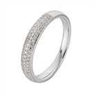 Revere 9ct White Gold 0.20ct Diamond Wedding Band Ring - Q