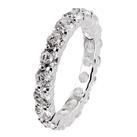 Revere Sterling Silver Round Cubic Zirconia Eternity Ring N
