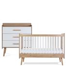 Silver Cross Westport Cot Bed and Dresser Set - White
