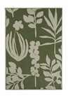 Habitat Floral Print Flatweave Rug Green & White - 120x170cm