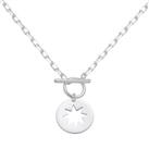 Revere Sterling Silver Star T-Bar Pendant Necklace