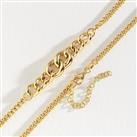 Revere 9ct Gold Plated Silver Graduated Curb Necklace