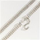 Revere Sterling Silver Panther Link Flat Chain Necklace