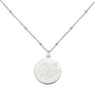 Moon & Back Sterling Silver 'Mum' Pendant Necklace