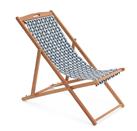 Habitat Folding Wooden Garden Deck Chair - Blue