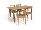Habitat Nel Wood Veneer Dining Table & 4 Oak Chairs
