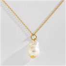Revere Gold Plated Sterling Silver Baroque Pearl Necklace