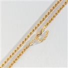 Revere Gold Plated Sterling Silver Rope Chain Necklace