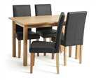 Argos Home Ashdon Solid Wood Dining Table & 4 Black Chairs