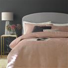Habitat Pinsonic Velvet Plain Pink Bedding Set -Superking