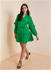 Everbelle Green Sheer Woven Check Mini Dress 6