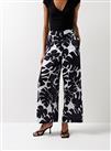 For All The Love Border Printed Satin Wide Leg Coord Trousers 6