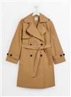 PETITE Neutral Longline Belted Trench S