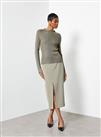 For All the Love Khaki Tailored Midaxi Skirt 6