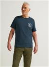 UNION WORKS Navy Japanese Back Print T-Shirt XL