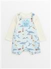 The Snail And The Whale Bodysuit & Bibshorts Set 6-9 months