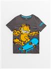 Charcoal Garfield Skater Print T-Shirt 6 years