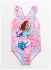 Disney Pink Ariel Tie-Dye Swimsuit 7 years