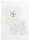 Disney Mickey Mouse Cream Printed Pyjamas Newborn