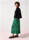 EVERBELLE Green Animal Print Maxi Skirt 12