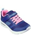 SKECHERS Microspec Max Racer Gal Trainer Navy And Pink 1.5