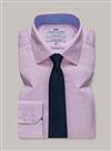 HAWES & CURTIS Pink Herringbone Slim Shirt Contrast Detail 15.5 - 34