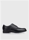 START-RITE Brogue Jnr Black Leather Lace Up School Shoes 1.5