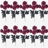 KHBNHJ PCS Heads Purple Artificial Poppy Flower 10 4 49 CM Black Faux