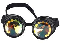 ZAIQUN Vintage Steampunk Goggles Kaleidoscope Rave Glasses Glasses