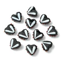 Airssory Pcs Heart Beads Handmade Lampwork Beads 30 Black Glass Making