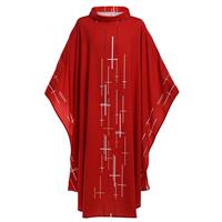 COSDREAMER Mens Womens Robe Priest Pastor Celebrant Chasuble (Red)