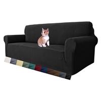 Super Stretch Couch Cover for MAXIJIN 3 1-Piece Spandex (3 Black)