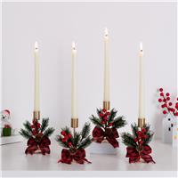 Romadedi Candle Holder for Christmas: Set Vintage Gold 2er Xmas