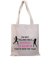 PLITI Dance Teacher Tote Bag Teacher Appreciation Gift I'm Not