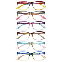 Kerecsen Pack 6 Glasses Blue Blocking Eyeglasses (6 Mix Color-3, 1.25,