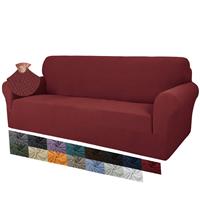 Creative Jacquard Couch Covers for Seater, MAXIJIN 3 1-Piece (3 Red)