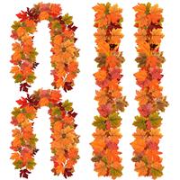 Artificial Autumn Maple Leaf Autumn Fall Maple Leaf Garland,4PCS