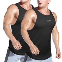BROKIG Pack Gym Tank Top for Men Dry-Fit Workout Muscle Sleeveless 2