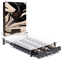 Peak Coffee Capsule Storage Drawer Tray for 60 Box, Tempered Glass