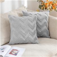 MIULEE Cushion Cover Wool Fur Throw Pillow Faux 40 x 40cm 16 x 16 2