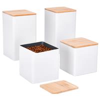 Regal Trunk Wooden Food Storage Containers - Bamboo Small Large White