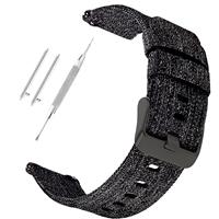 CODFIEDY Canvas Quick Release Watch Straps Nylon Watchband 18mm Black
