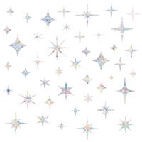 PLIGREAT Pcs Stars Window Decals, Static Window Stickers, 43 Glass