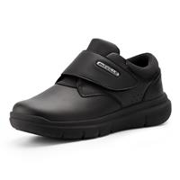 FitVille Men's Wide Fit Diabetic Health Care Leather Shoes 14 Black