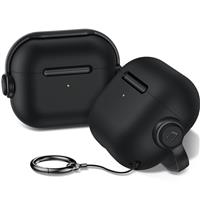 Anqrp Designed for AirPods Case with Lock [Front LED 3 3rd Black