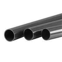 sourcing map PVC Rigid Round Pipe ID OD 36mm 40mm 500mm Black 3pcs